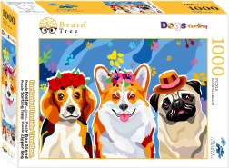 Puzzle Brain Tree famille de chiens 1000 pièces