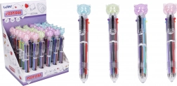 Stylo multicolore Chat, 6 couleurs