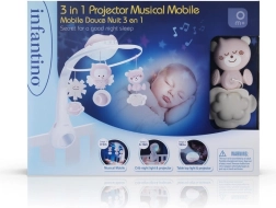 Infantino mobile musical 3-en-1 rose poudré