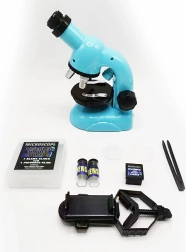 Microscope pour débutants 21 cm avec agrandissement jusqu’à 1200×