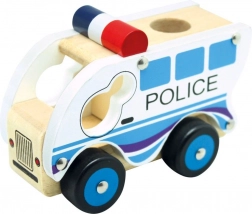 Bino petite voiture de police en bois
