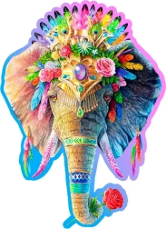 Puzzle en bois Éléphant élégant par WOODEN CITY, 250 pièces