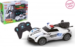 Voiture de police RC avec effets lumineux et fumée 18 cm