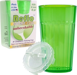 Gobelet d’entraînement REFLO – vert, incassable, 170 ml (à partir de 6 mois)