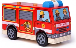 Camion de pompiers en bois avec pièces à enfiler BIGJIGS