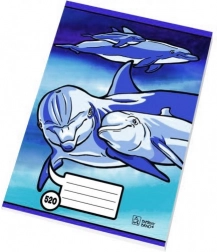 cahier scolaire A5 blanc 20 feuilles dauphins