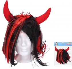 Perruque avec cornes de diable