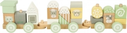 Petit train de construction en bois LULILO pastel