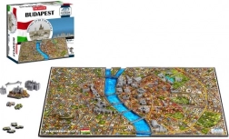 Puzzle 4D Budapest – carte historique de la ville à travers le temps