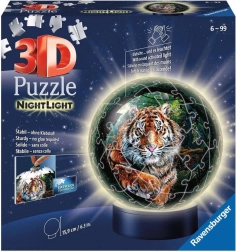 Ravensburger 3D Puzzleball lumineux Tigre 72 pièces