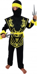 Déguisement de carnaval Ninja jaune pour enfant