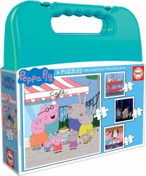 Puzzle en valisette Peppa Pig 4-en-1