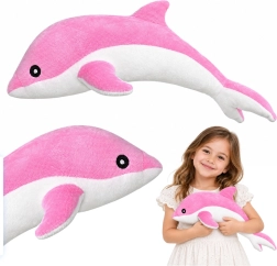 Mascotte en peluche dauphin rose 70 cm