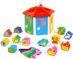 boîte à formes maison avec animaux