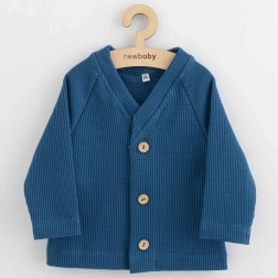 Veste pour bébé à boutons New Baby Oliver bleu 74