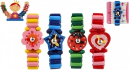 Montre-bracelet en bois pour enfants – 4 formes joyeuses