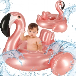 Bouée circulaire gonflable pour enfant avec siège flamingo 60 cm