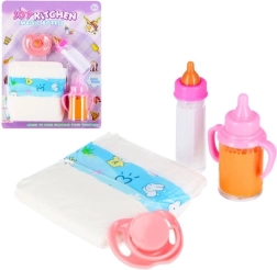Accessoires pour poupée bébé – biberons, couche et tétine