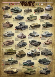 Puzzle EUROGRAPHICS Tanks de la Seconde Guerre mondiale 1000 pièces