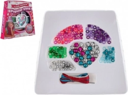 Perles en plastique assortiment coloré avec cordon