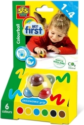 SES Creative My first crayon à billes coloré avec 6 couleurs