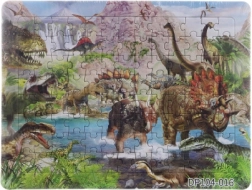 Puzzle dinosaures 104 pièces avec support