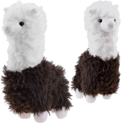Lama alpaga en peluche 28 cm – jouet doux pour enfants – Brun