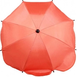 parasol de poussette orange avec articulation flexible