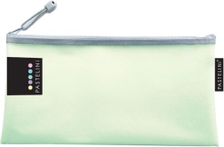 Pochette PASTELINI verte avec fermeture zippée format DL