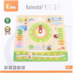 VIGA calendrier éducatif en bois pour enfants – tchèque