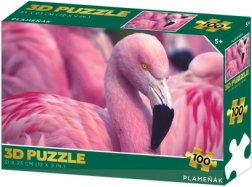 Puzzle 3D flamant rose 100 pièces