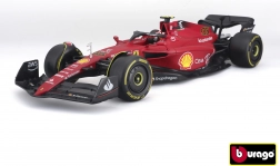 Bburago 1:18 Ferrari F1-75 Scuderia F1 avec pilote Carlos Sainz