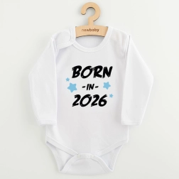 Body bébé à motif NEW BABY Born in 2026, bleu