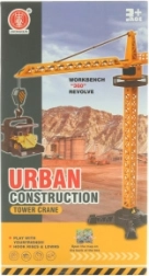 Grue de chantier avec camion de construction et accessoires