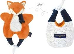 Doudou renard en sac 3 en 1, 30 cm