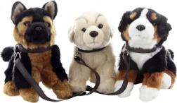 Chiot en peluche avec laisse 16 cm écoresponsable