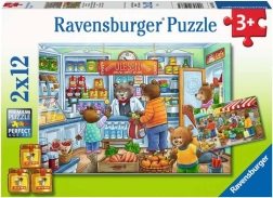 puzzle 2×12 pièces au supermarché