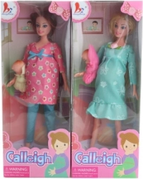 Poupée articulée avec ventre de grossesse et bébé