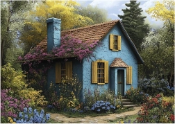 Puzzle La Petite Maison Bleue 500 pièces