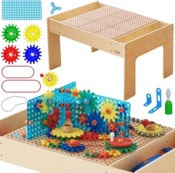 Table STEM en bois MASTERKIDZ avec kit de construction et panneaux