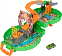 Teamsterz piste dinos dans une valise avec petite voiture