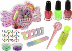 Coffret de décoration des ongles et de maquillage en forme de bonbon