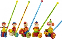 Str pousse-pousse en bois clown 60 cm