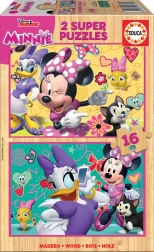 Puzzle en bois Minnie et Daisy par Educa