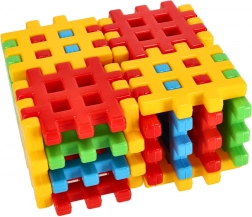 Jeu de construction blocs waffle 24 pcs pour enfants dès 2 ans