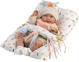 Poupée bébé réaliste avec sons et corps souple en tissu 42 cm