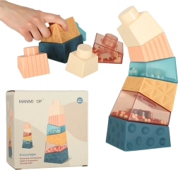 Tour sensorielle Montessori en blocs de construction