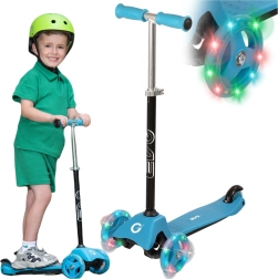 Trottinette enfant à trois roues EVO Light Up Mini Cruiser bleue
