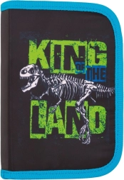 Trousse scolaire avec dinosaures, 1 étage, 2 rabats – entièrement équipée