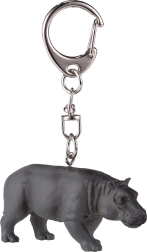 Porte-clés avec figurine d'hippopotame
